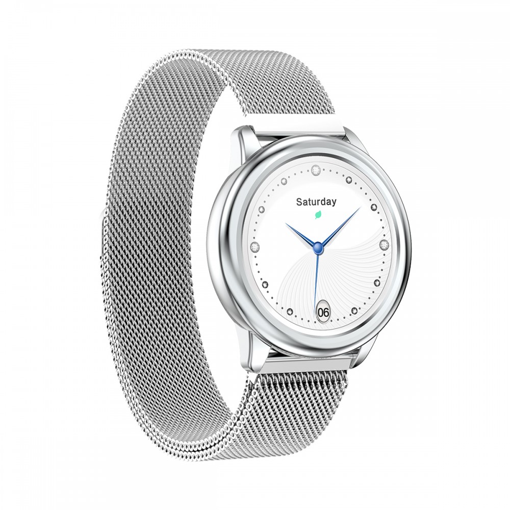 Smart Watch HDT8 montre intelligente avec bracelet milanais taille universelle - Argent