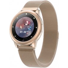 Smart Watch HDT8 montre intelligente avec bracelet milanais taille universelle - Or