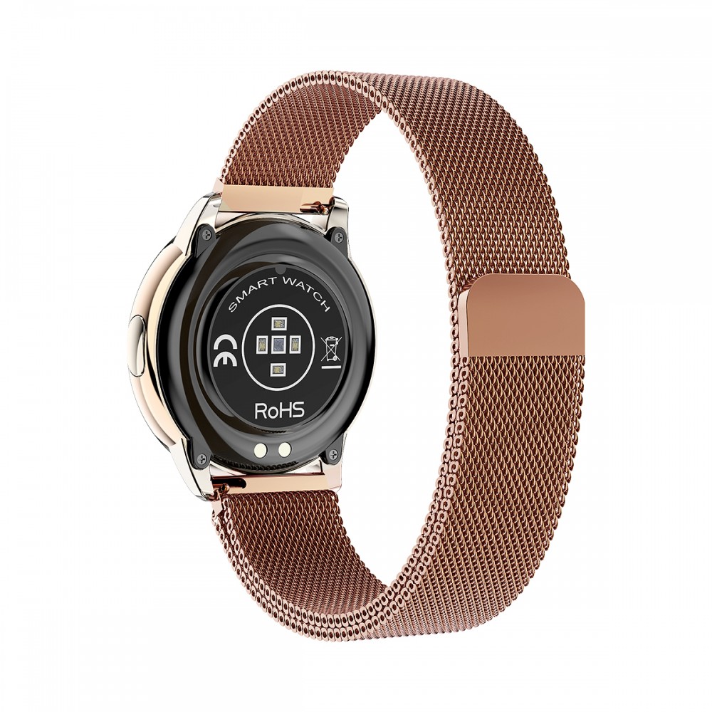 Smart Watch HDT8 montre intelligente avec bracelet milanais taille universelle - Or