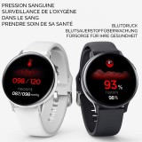 WearFit S20 - Fitness Tracker Smart Watch inkl. Touchscreen + Sportprogramme - Schwarz