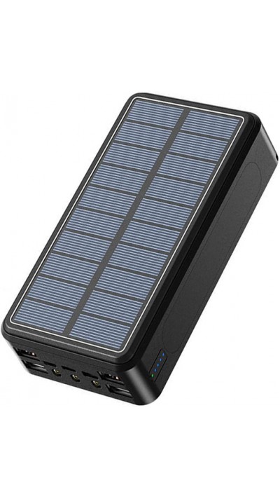 Power Bank solaire Qi ultra capacité 80000 mAh batterie externe sans fil - Noir