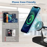 5 in 1 Magnetische Wireless Ladestation für iPhone - Apple Watch, AirPods inkl. LED Lampe - Weiss