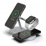 5 in 1 Magnetische Wireless Ladestation für iPhone - Apple Watch, AirPods inkl. LED Lampe - Weiss