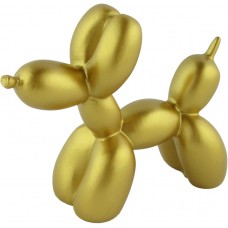 Retro kreative Deko Statue im Hund-Luftballon Look / Dog Design - Gold