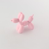 Retro kreative Deko Statue im Hund-Luftballon Look / Dog Design - Rosa