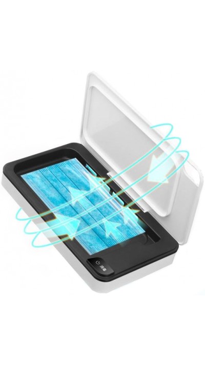 UV-Sterilisations Box - Sterilisieren von Gesichtsmasken / Brieftaschen / Smartphones - Wireless Charging