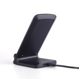 Support universel sans fil pour smartphone QI - Station de recharge wireless à charge rapide - Cuir - Noir