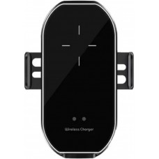 Support de téléphone 10W Qi high-tech pour voiture - Smart Sensor + Chargement sans fil - Argent