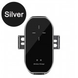 High-Tech Handyhalter 10W Qi fürs Auto - Smart Sensor + Wireless charging - Silber