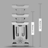 Telefonhalterung aus Aluminium für Fahrrad und Motorrad - 360 Grad drehbare universal Halterung - Silber