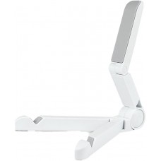 Support de téléphone universel pliable pour tablette, trépied de bureau réglable - Blanc