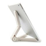 Support de téléphone universel pliable pour tablette, trépied de bureau réglable - Blanc