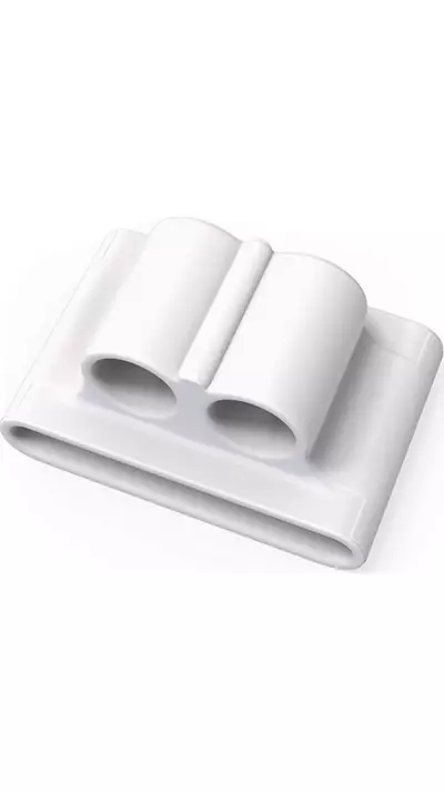 Support en silicone anti-perte écouteur Airpods pour montre Apple Watch - Blanc