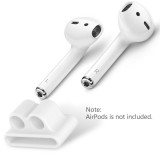 Support en silicone anti-perte écouteur Airpods pour montre Apple Watch - Blanc
