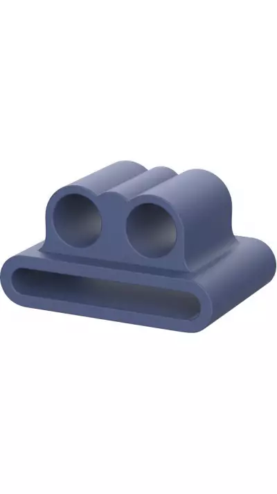 Support en silicone anti-perte écouteur Airpods pour montre Apple Watch - Bleu foncé