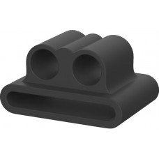 Support en silicone anti-perte écouteur Airpods pour montre Apple Watch - Noir