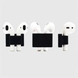 Support en silicone anti-perte écouteur Airpods pour montre Apple Watch - Noir