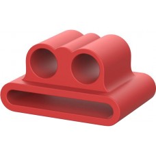 Support en silicone anti-perte écouteur Airpods pour montre Apple Watch - Rouge