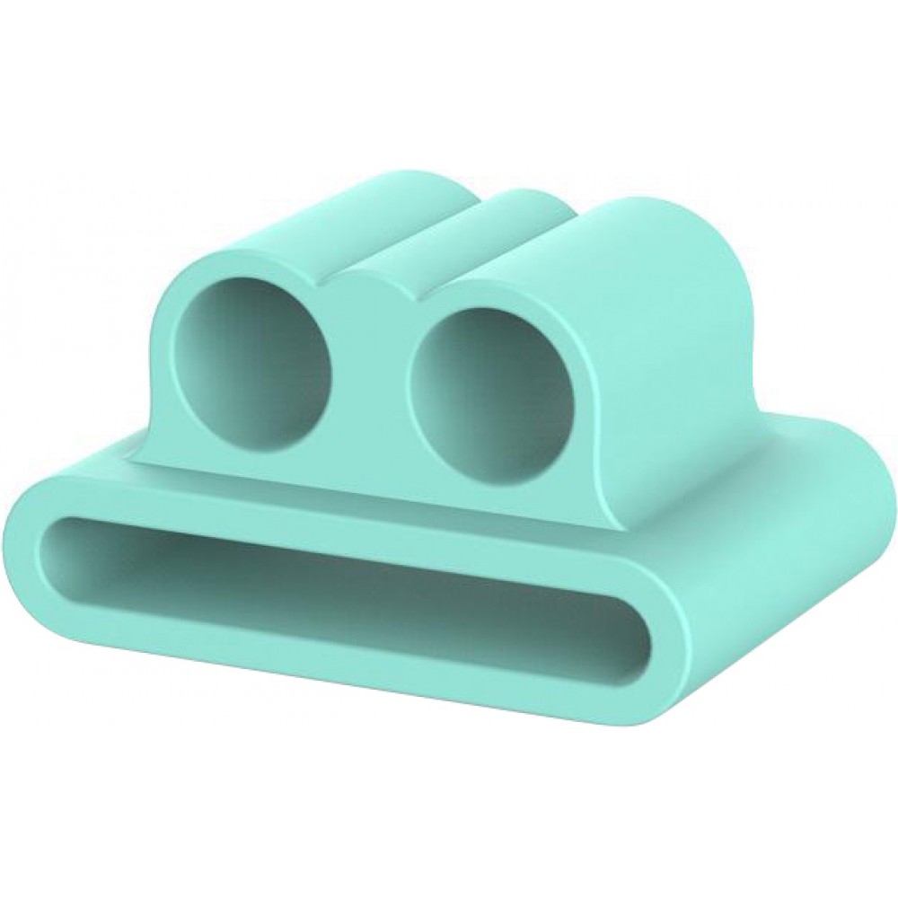 Support en silicone anti-perte écouteur Airpods pour montre Apple Watch - Turquoise