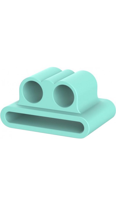 Support en silicone anti-perte écouteur Airpods pour montre Apple Watch - Turquoise