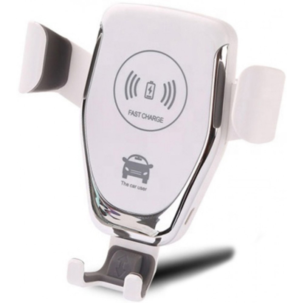 Wireless Smartphone Halterung Car Mount 10W Qi Universal Halterung Klammer- & Kleb Aufsatz - Weiss