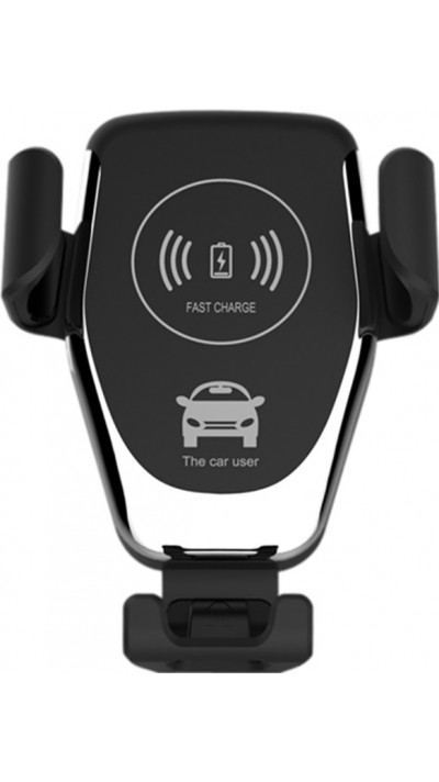 Support sans fil pour smartphone Car Mount 10W Qi Universel High Speed Charging - Noir