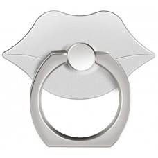 Telefonhalter Ring Lips - Austauschbare Finger & Einhand Haltering für Smartphone / Tablets - Silber