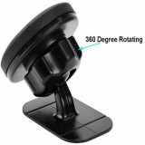 Support de téléphone magnétique et rotatif pour tableau de bord de véhicule 360° - Noir