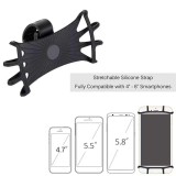 Support universel et élastique pour smartphone en silicone pour le volant - Noir