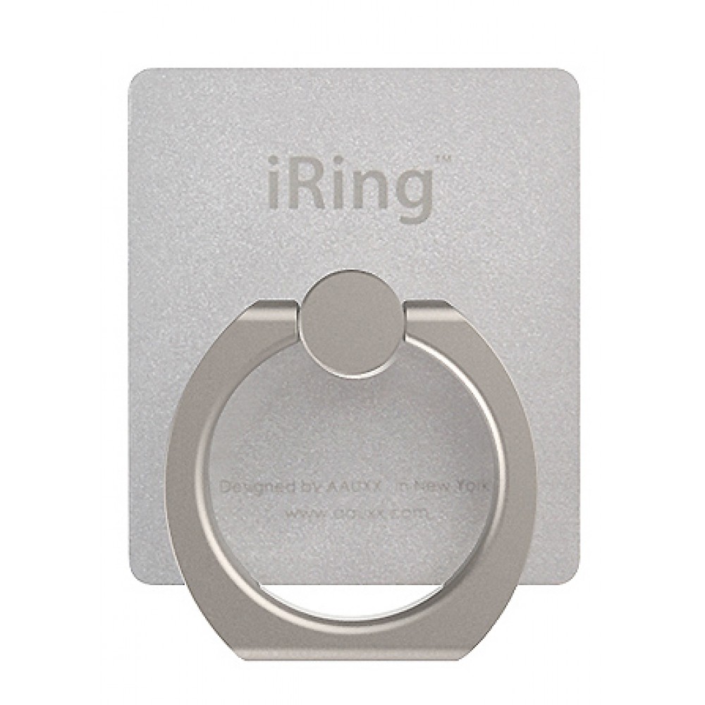 iRing Halterung 360° - Austauschbare Finger & Einhand Haltering für Smartphone / Tablets - Silber