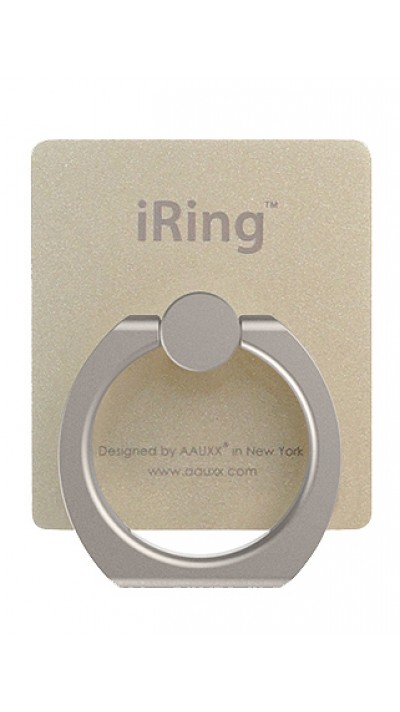 iRing supp- Ort 360° - Supp- Ort de doigt interchangeable pour Smartphone / Tablettes - Or