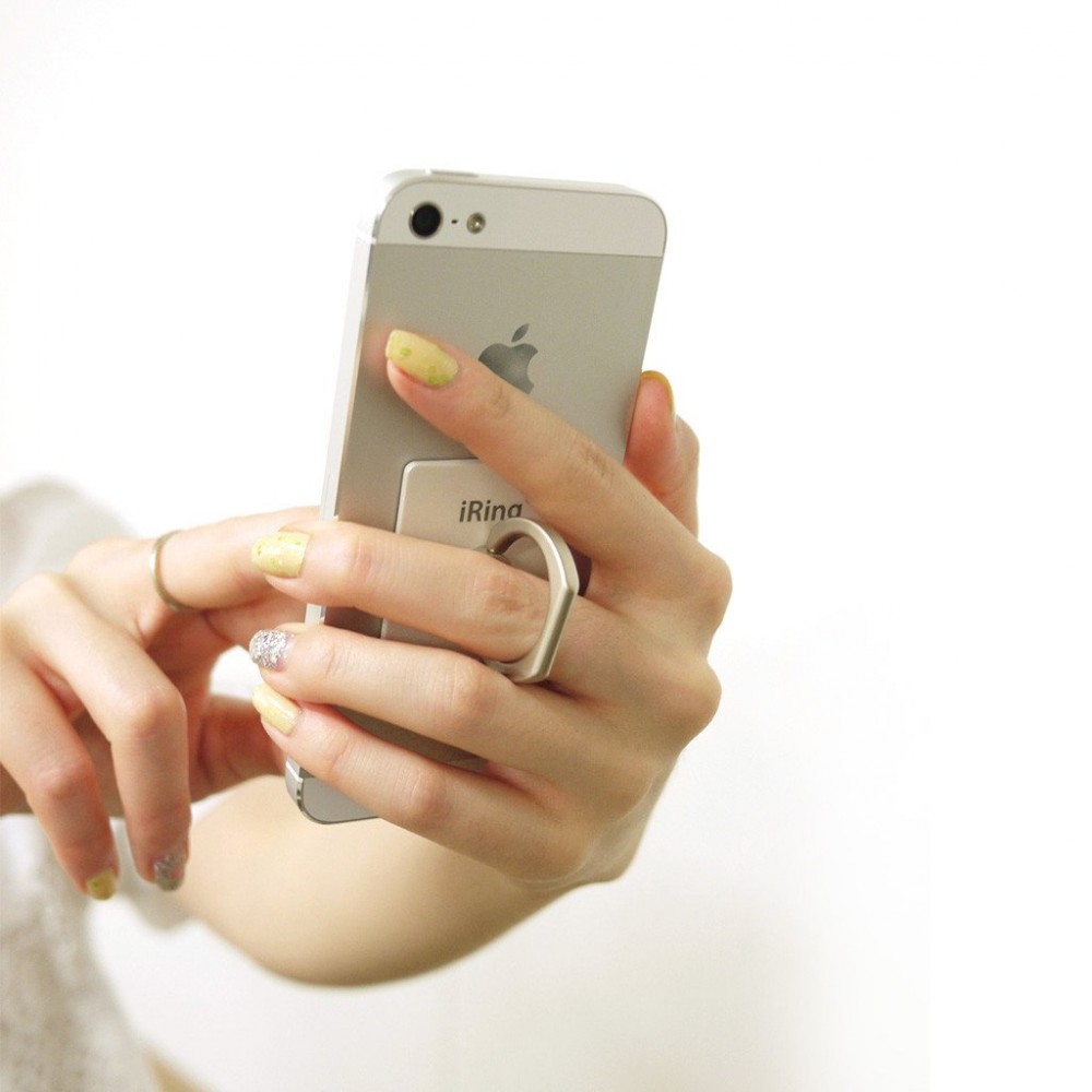 iRing supp- Ort 360° - Supp- Ort de doigt interchangeable pour Smartphone / Tablettes - Or