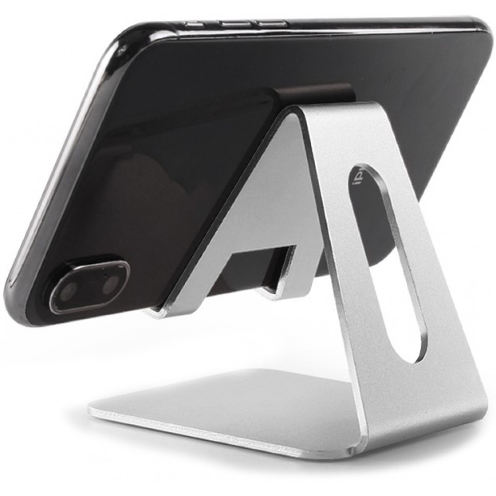 Support universel pour smartphone et tablette en aluminium Desktop Stand - Argent