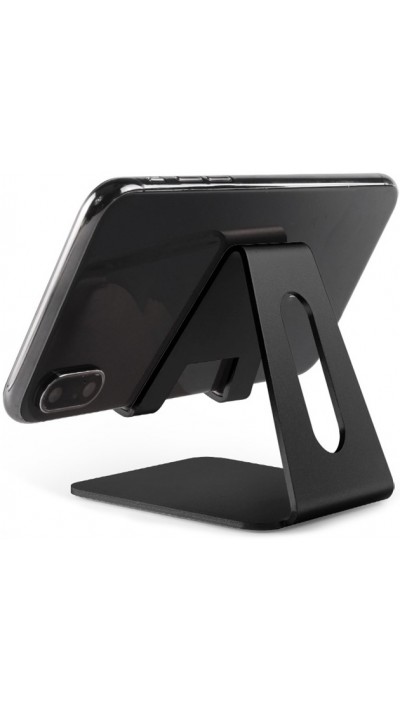 Universal Smartphone & Tablet Aluminium Halter Desktop Ständer - Schwarz