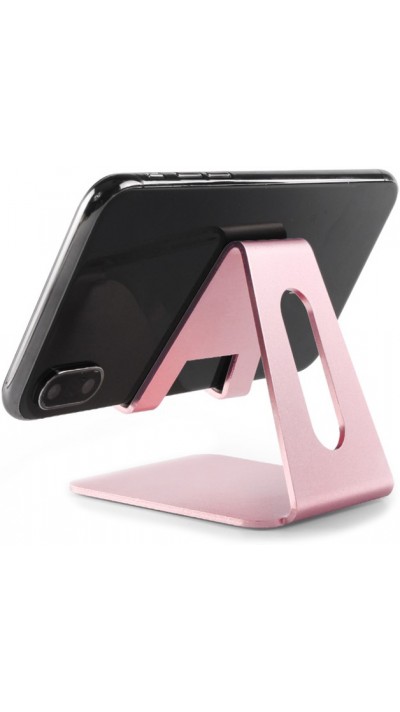 Support universel pour smartphone et tablette en aluminium Desktop Stand - Rose