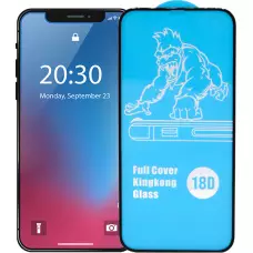 Tempered Glass iPhone 11 Pro - vitre de protection d'écran intégrale avec bord en silicone anti-choc