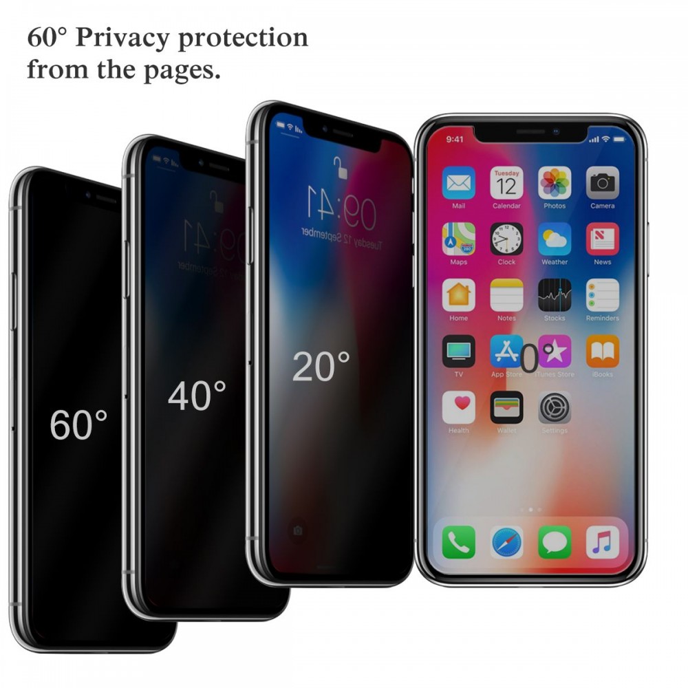 iPhone 13 mini Privacy Anti-Spy Tempered Glass - Bildschirm Schutzglas mit Blickschutz