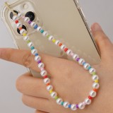 Bijou de téléphone universel / Pendentif bracelet à charms - N°36 Perles multicolors