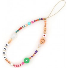 Bijou de téléphone universel / Pendentif bracelet à charms - N°44 LOVE lune smiley