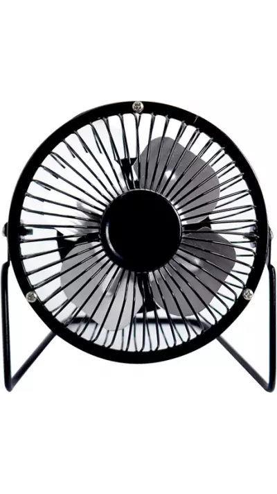Ventilateur de table USB compact et rotatif pour la maison/le bureau/les voyages - Noir