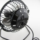 Ventilateur de table USB compact et rotatif pour la maison/le bureau/les voyages - Noir