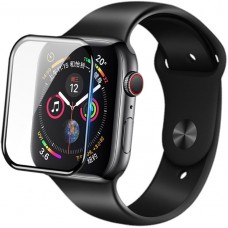 Vitre de protection 3D Tempered Glass noir - Apple Watch 45mm