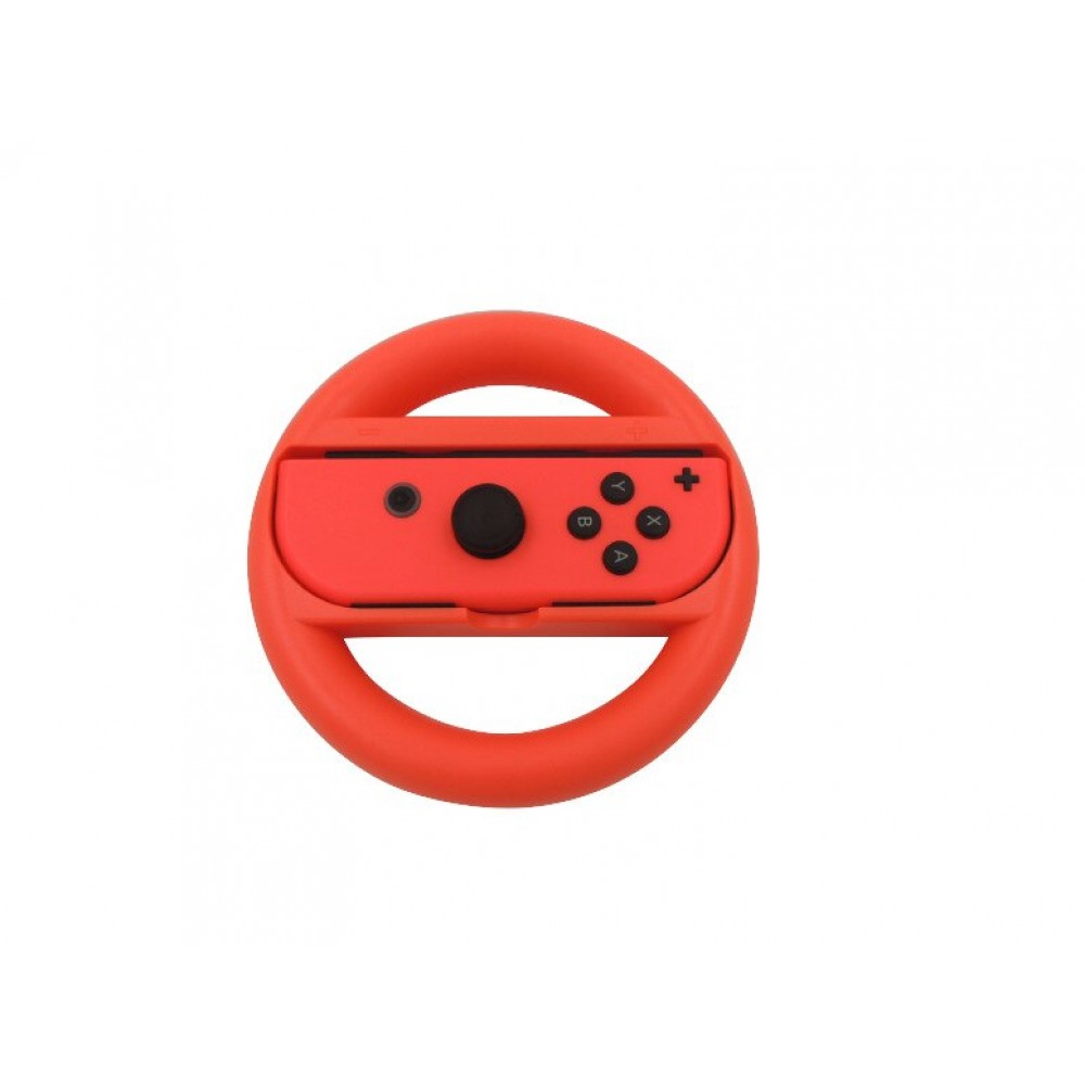Set de 2 volants de jeu avec poignée pour manette Nintendo Switch - Bleu et - Rouge