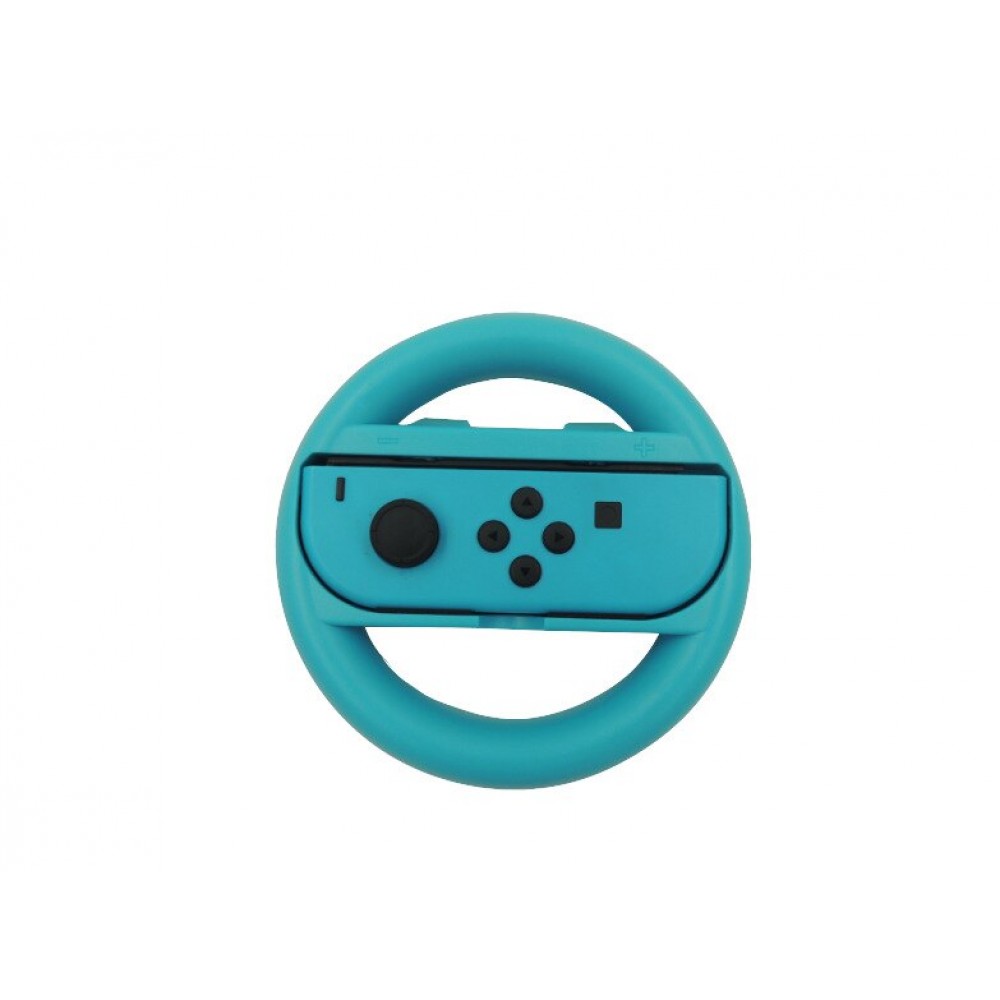 2er Set Gaming-Lenkrad mit Griff für Nintendo Switch-Controller - Blau und - Rot
