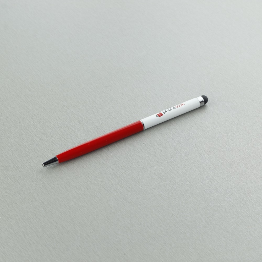 Stylet de précision universel - Touch-pen pour écrans tactiles avec stylo - PhoneLook rouge - Blanc