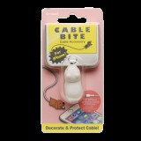 Protection de câble décorative et amusante pour la fiche de connexion de câble - Ours - Blanc