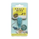 Protection de câble décorative et amusante pour la fiche de connexion de câble - Requin - Turquoise