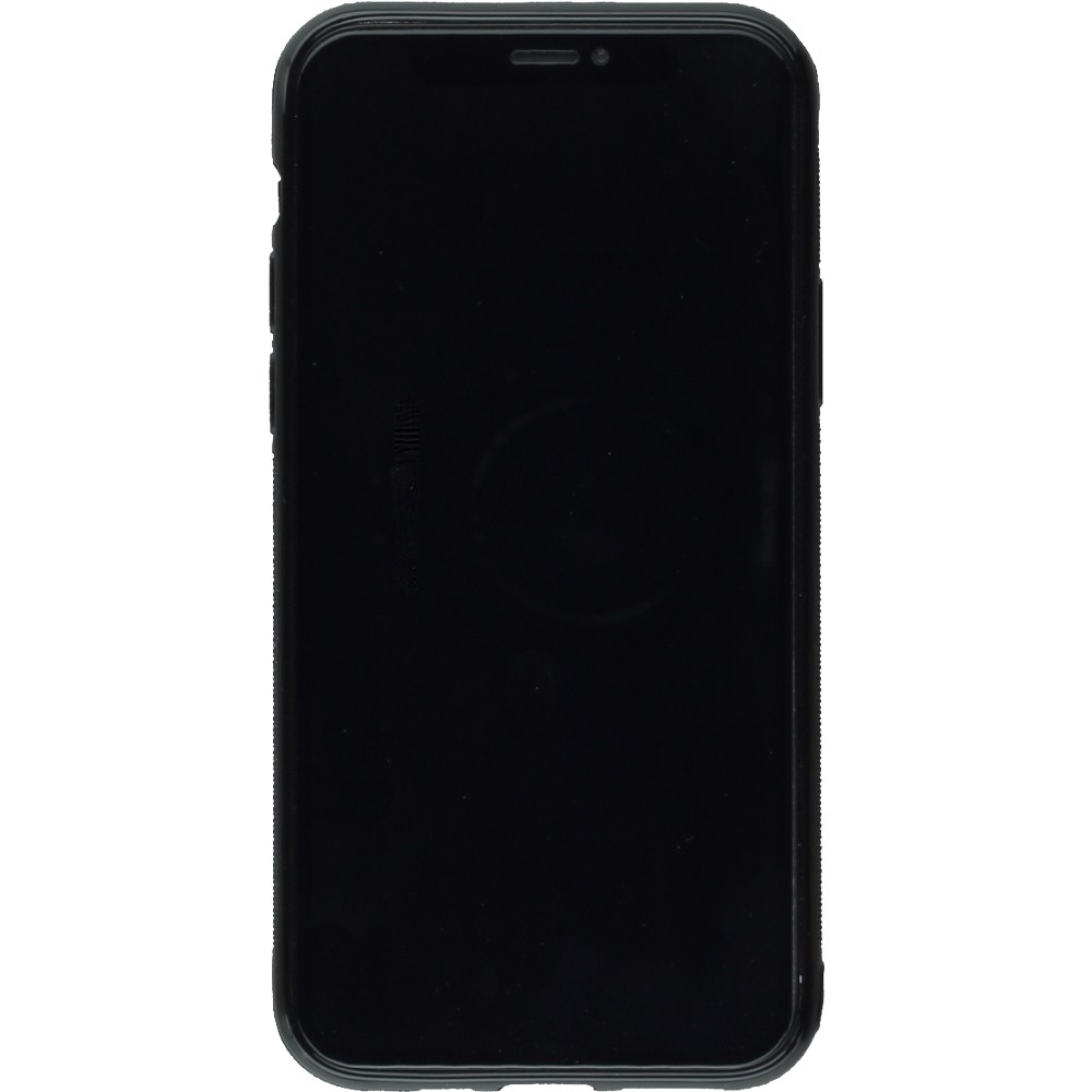 Coque iPhone 11 - Silicone rigide noir Travel 01