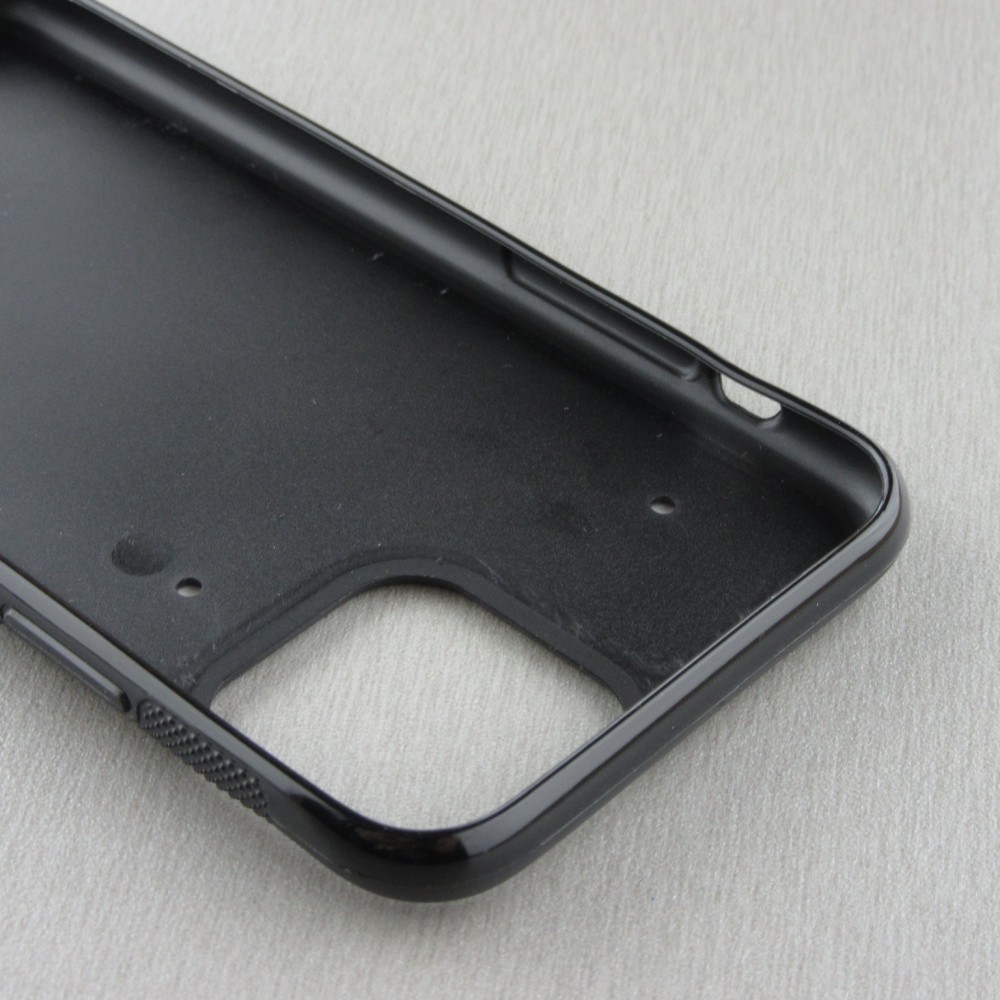 Hülle iPhone 11 - Silikon schwarz Shimmering Orange