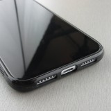Coque iPhone 11 Pro Max - Silicone rigide noir Carbon Basic